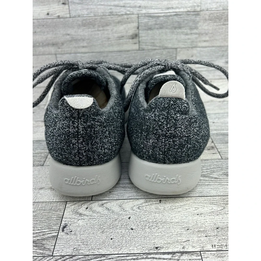 Allbirds Wool Runners Women Sz 8 Charcoal Grey Marl Merino Wool Sneakers PO 0162